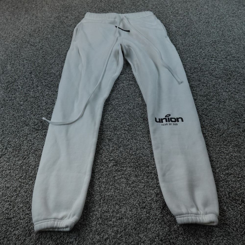 Essentials Fear Of God Sweatpants Mens XS White Union Jogger‎ Drawstring Pants